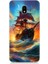Samsung Galaxy J4 Duo Uyumlu Kızıl Deniz Yelkenli Gemi Desenli Silikon Kılıf 1