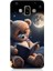 Samsung Galaxy J7 Duo Uyumlu Kitap Okuyan Sevimli Ayı Tedy Desenli Silikon Kılıf 1
