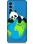 Samsung Galaxy M23 Uyumlu Yorgun Panda ve Dünya Desenli Silikon Kılıf 1