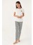 Yumuşak Dokulu Kısa Kol Kadın Pijama Takım 8785 3