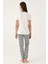 Yumuşak Dokulu Kısa Kol Kadın Pijama Takım 8785 5