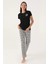 Yumuşak Dokulu Kısa Kol Kadın Pijama Takım 8785 2
