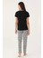 Yumuşak Dokulu Kısa Kol Kadın Pijama Takım 8785 5