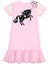 Yıldızlı Unicorn Kız Çocuk Pembe Tüllü Elbise 3