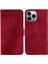 Iphone 15 Için Telefon Kılıfı Pro Max Pu Deri Kabartmalı Desen Flip Folio (Yurt Dışından) 1