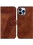 Iphone 15 Için Telefon Kılıfı Pro Cüzdan Pu Deri Kart Yuvası Fonksiyonu Kabartmalı (Yurt Dışından) 1