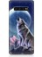 Samsung Galaxy S10 Plus Uyumlu Kurt ve Ay Desenli Silikon Kılıf 1