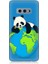 Samsung Galaxy S10E Uyumlu Yorgun Panda ve Dünya Desenli Silikon Kılıf 1