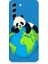 Samsung Galaxy S21 Fun Edition Uyumlu Yorgun Panda ve Dünya Desenli Silikon Kılıf 1
