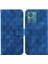 Motorola Kenar 40 Neo Pu Deri Kickstand Çift 8 Kabartmalı Telefon Kılıfı (Yurt Dışından) 1