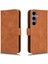 Kart Tutucu Kickstand Deri Folio Flip ile Samsung Galaxy S24 Için Kılıf (Yurt Dışından) 1