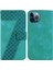 Iphone 12 Için Telefon Kılıfı Pro Flip Folio Kapak Kabartmalı Desen Cüzdan Pu (Yurt Dışından) 1