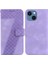 Iphone 15 Için Telefon Kılıfı Kart Yuvası Fonksiyonu Kabartmalı Desen Cüzdan Flip (Yurt Dışından) 1
