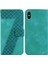 Telefon Kılıfı Için iphone X/xs Kabartmalı Desen Kart Yuvası Fonksiyonu Flip Folio (Yurt Dışından) 1