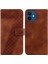 Telefon Kılıfı Için iphone 12 Mini Flip Folio Kapak Cüzdan Kabartmalı Desen Pu (Yurt Dışından) 1