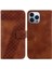 Iphone 15 Için Telefon Kılıfı Pro Max Pu Deri Kabartmalı Desen Flip Folio (Yurt Dışından) 1