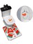 Bordo Tarzı 3 Paket Noel Süsleri Klozet ve Kapak Noel Baba Banyo Paspas Noel Dekor Banyo Noel Baba Tuvalet Kapağı Halı (Yurt Dışından) 2