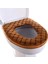 Kahverengi Tarzı Banyo Klozet Kapağı Yumuşak Kış Sıcak Peluş Yastık O-Şekilli Yıkanabilir Tuvalet Kapağı Yastık Ev Gereçleri (Yurt Dışından) 1
