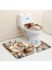 UI2187-8 Stili Dekorasyon Ev Klozet Kapağı Su Emici Halı Banyo Kaymaz Zemin Mat Modern 3D Desen Baskı Halı (Yurt Dışından) 2