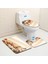 UI2187-8 Stili Dekorasyon Ev Klozet Kapağı Su Emici Halı Banyo Kaymaz Zemin Mat Modern 3D Desen Baskı Halı (Yurt Dışından) 5