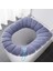 Mavi Stil Kış Sıcak Klozet Kapağı Closestool Mat Yıkanabilir Banyo Aksesuarları Örgü Saf Renk Yumuşak O-Şekilli Ped Bide Kapağı (Yurt Dışından) 1