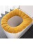 Sarı Stil Kış Sıcak Klozet Kapağı Closestool Mat Yıkanabilir Banyo Aksesuarları Örgü Saf Renk Yumuşak O-Şekilli Ped Bide Kapağı (Yurt Dışından) 1
