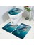 No.3 Tarzı Köpekbalığı Üç Parçalı Set 3D Baskılı Banyo Ayaklı Halı Kapak Tuvalet Kapağı Banyo Paspas Seti 02 (Yurt Dışından) 1
