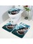 No.3 Tarzı Köpekbalığı Üç Parçalı Set 3D Baskılı Banyo Ayaklı Halı Kapak Tuvalet Kapağı Banyo Paspas Seti 02 (Yurt Dışından) 5