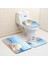 UI2187-18 Stili Dekorasyon Ev Klozet Kapağı Su Emici Halı Banyo Kaymaz Zemin Mat Modern 3D Desen Baskı Halı (Yurt Dışından) 1