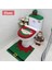 Elfler Tarzı Wc Klozet Kapağı Noel Banyo Paspas Tuvalet Paspas Toilette Tapa Dekorasyon Noel Banyo Süslemeleri Üç Parçalı Set (Yurt Dışından) 1
