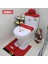 Elfler Tarzı Wc Klozet Kapağı Noel Banyo Paspas Tuvalet Paspas Toilette Tapa Dekorasyon Noel Banyo Süslemeleri Üç Parçalı Set (Yurt Dışından) 2