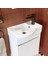Ayaksız Tek Kapaklı Sağ Lavabolu 46 cm Leo Banyo Alt Dolabı 3