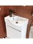 Ayaksız Tek Kapaklı Sol Lavabolu 46 cm Leo Banyo Alt Dolabı + Aynalı Üst Dolabı 3