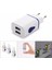 Yüksek Kaliteli Çift USB Şarj Cihazı Ab/abd Tak Adaptörü Duvar Hızlı Şarj Cihazı iPhone Hızlı Şarj Taşınabilir Cep Telefonu Seyahat Şarj Cihazı (Yurt Dışından) 5
