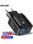 Uslıon Ab Tak 20W Qc3.0 Hızlı Şarj Cihazı USB Şarj Pd USB Hızlı Şarj Adaptörü iPhone 12 Samsung Xiaomi Akıllı Telefon Şarj Cihazı (Yurt Dışından) 1