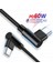 90 Derece Dirsek USB Tip C USB C Kablosu Samsung Xiaomi Redmi Için Not 8 10 Macbook 60 W Hızlı Hızlı Şarj Kablosu Pd Tip-C Kablo (Yurt Dışından) 1