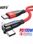 Aufu 180 USB C'yi C Tipi Kabloya Döndürün PD100W 60 W Hızlı Şarj Kablosu Xiaomi Poco Oneplus Huawei Cep Cep Telefonu MacBook Wire (Yurt Dışından) 1