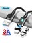 Elough Manyetik Şarj Kablosu 3A Hızlı Şarj Mikro USB C Tipi Kablo Manyetik Şarj Cihazı iPhone 11 12 Xiaomi Cep Telefonu Kablosu (Yurt Dışından) 3