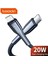 Toocki 20W Pd USB C Kablosu iPhone 14 13 12 Pro Max MacBook iPad Pro Için Hızlı Şarj Şarj Cihazı Tip C Yıldırım Teli Kablosu (Yurt Dışından) 1