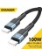Essager USB C C Tipi Kablo PD100W 60W Hızlı Şarj Kablosu Usb-C Şarj Cihazı Veri Kablosu Macbook Samsung Xiaomi Için Tip-C Kablo 3m (Yurt Dışından) 1