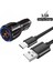 Samsung Galaxy S21 S20 Fe Ultra Artı 3.1A Hızlı Araba USB Telefon Şarj Cihazı Tip-C USB Kablosu Samsung A11 A41 A31 USB Şarj Aleti (Yurt Dışından) 1
