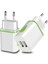 Ab/abd Plug USB Telefon Şarj Cihazı USB Duvar Şarj Cihazı Samsung Için Xiaomi Cep Telefonu Çift Bağlantı Noktası 1.2A Çıkış Seyahat Fişi Güç Adaptörü (Yurt Dışından) 2