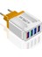 3.1A 4-Port USB Duvar Fişi Güç Adaptörü Duvar Şarj Cihazı Iphone/android ile Uyumlu Hızlı Şarj Küp Tuğla Kutusu Taban Kafası (Yurt Dışından) 5