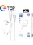 [etop]telefon Şarj Cihazı Beyaz Veri Kablolu Şarj Bloğu 2.4A Hızlı Şarj Ios/android Için Kullanışlı/c Tipi Şarj Adaptörü Kiti (Yurt Dışından) 2