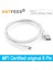 Apple Mfi Sertifikalı Kablo 3 M/1 M 2.4A Veri Senkronizasyon Şarj Kablosu USB Kablosu iPhone 8 7 6 6 S Artı 5 5 S Se ipad Aksesuarları Için (Yurt Dışından) 4