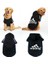Adidog Black Hoodie Kapşonlu Sweatshirt, Orta ve Büyük Irklar Için Köpek Kıyafeti, 3