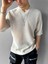 Oversize Bol ve Rahat File T-Shirt Bej 1