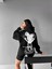 Oversize Mouse Baskılı Hoodie Siyah 1