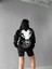 Oversize Mouse Baskılı Hoodie Siyah 2