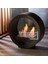 Round Design Siyah Taşınabilir Bioethanol Şömine 3